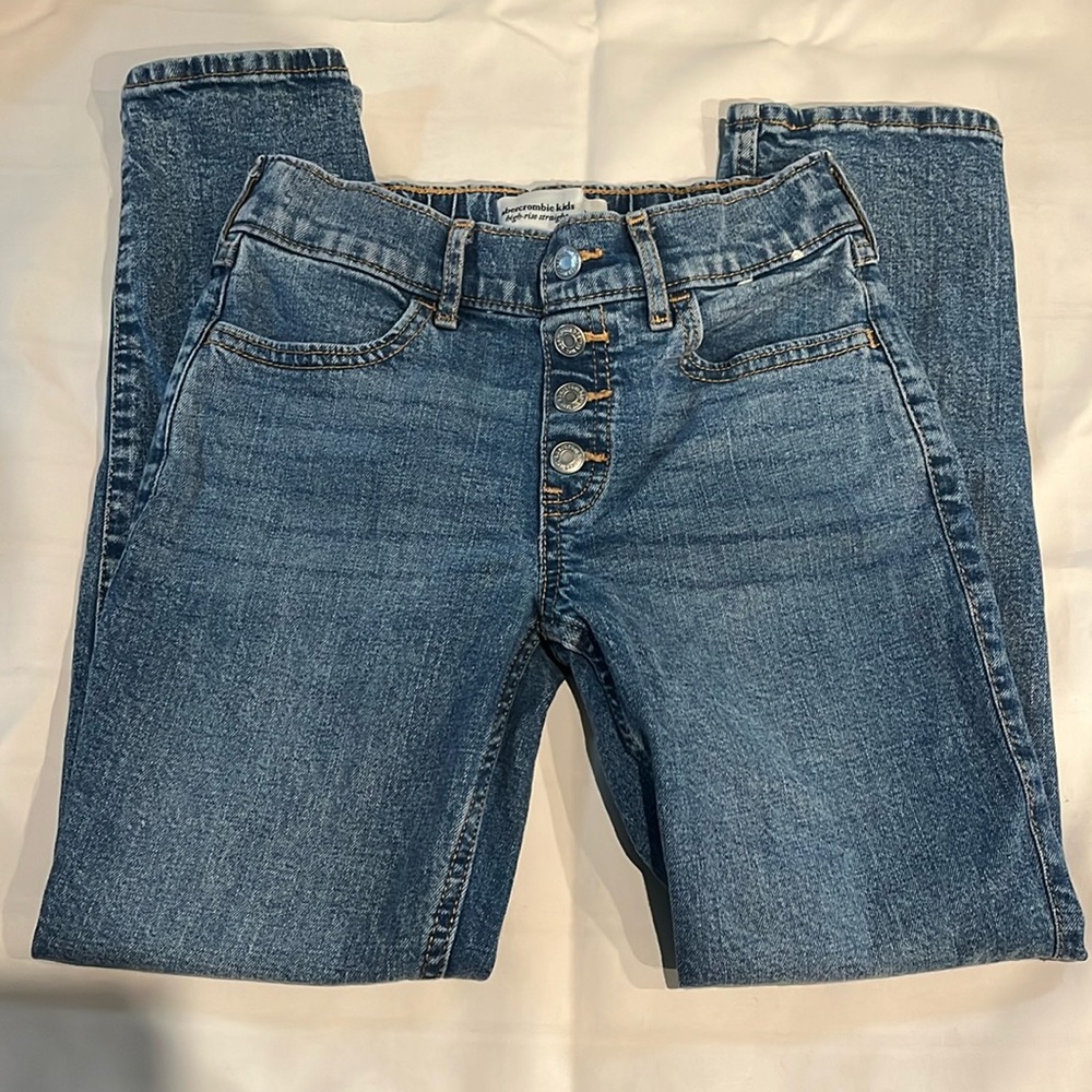 High rise straight jeans